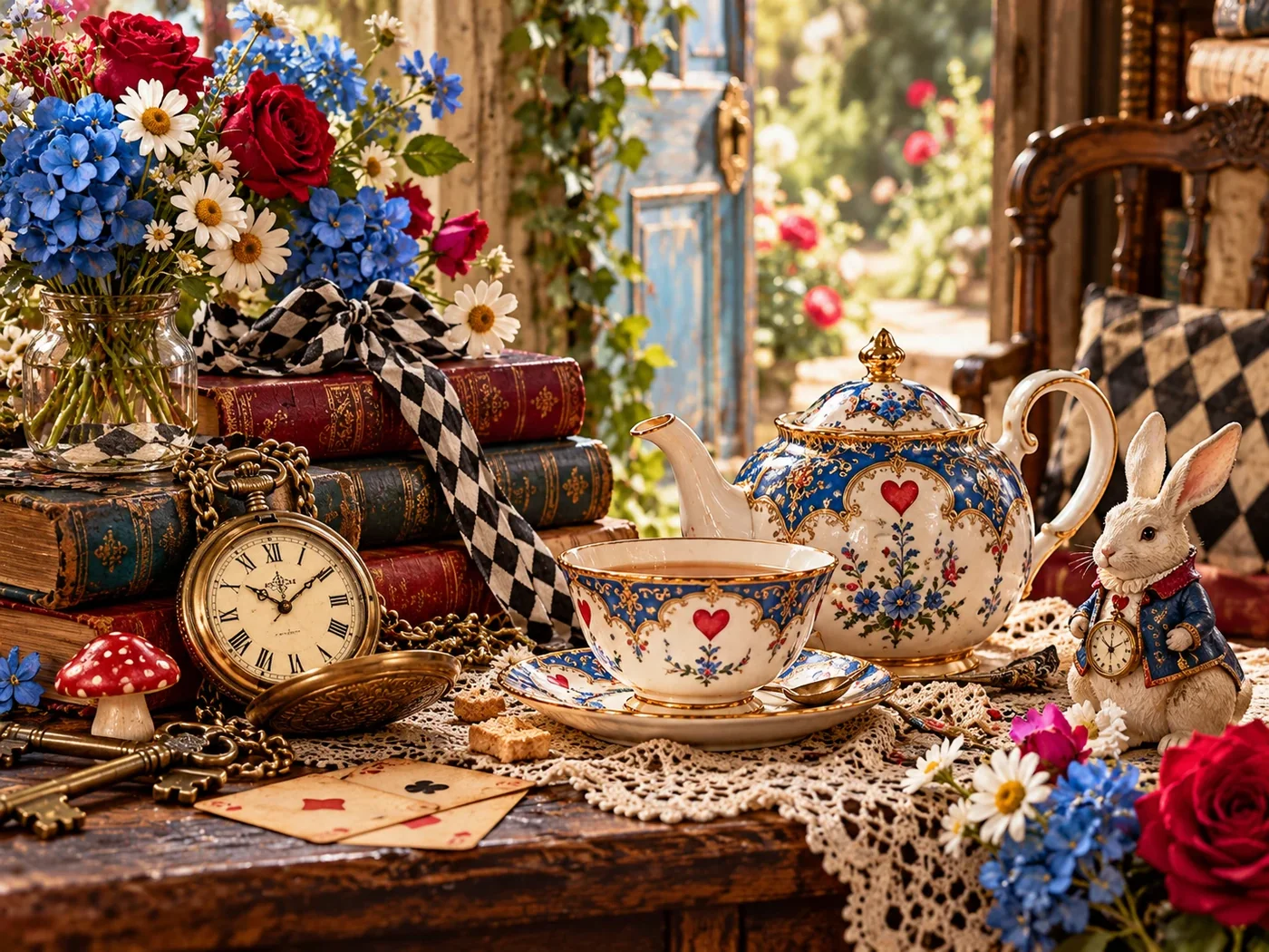 Illustrative inspiration scene for Alice in Wonderland