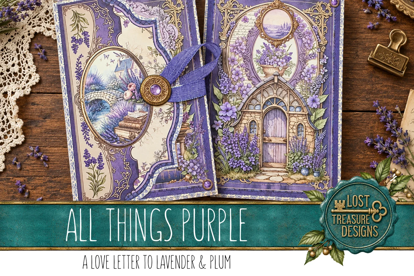 ALL THINGS PURPLE: A Purple-Themed Folio & Junk Journal Kit. Digital download. Papercraft. Print and make. — Finished Project Showcase
