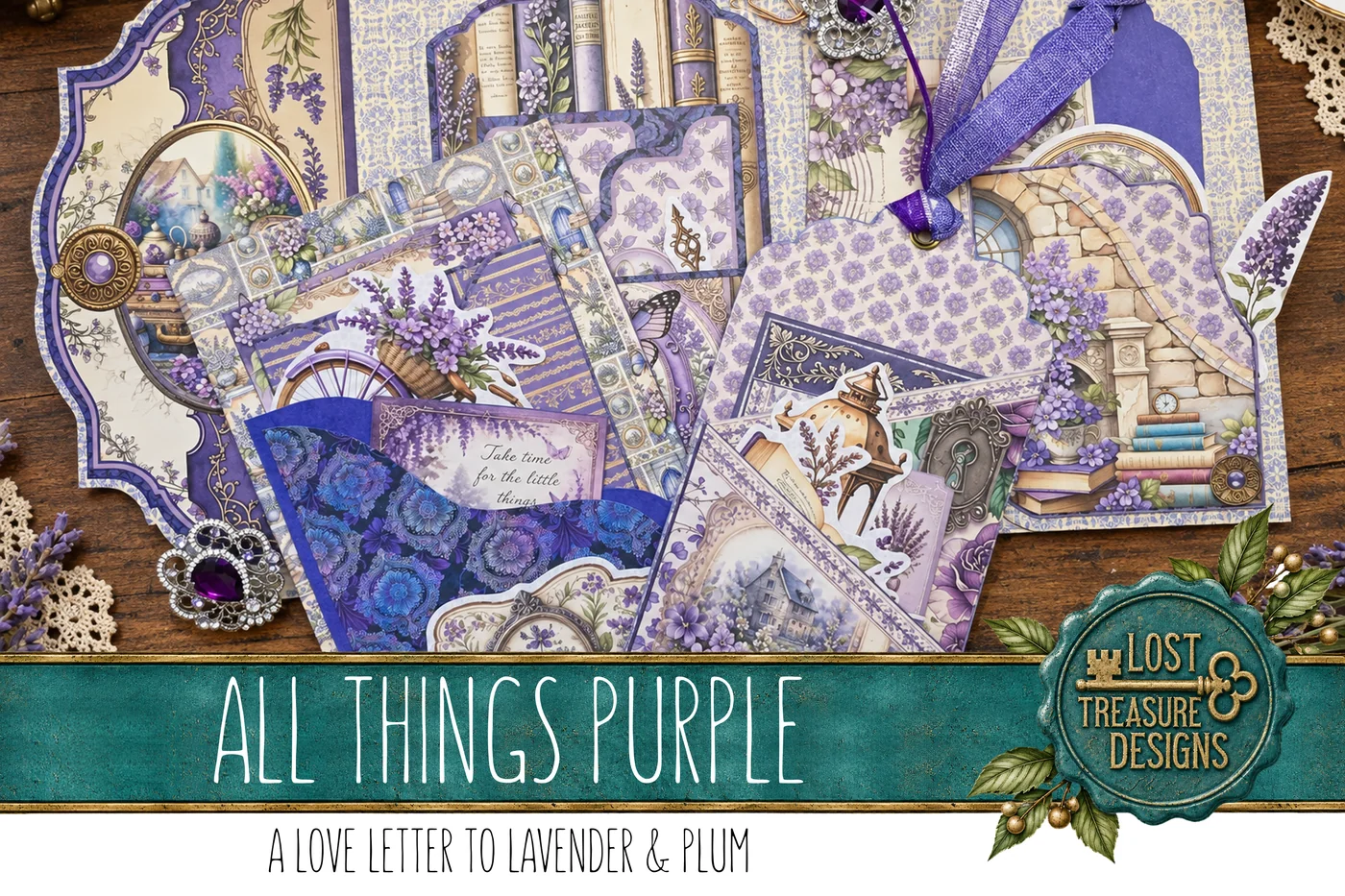 ALL THINGS PURPLE: A Purple-Themed Folio & Junk Journal Kit. Digital download. Papercraft. Print and make. — Finished Project Showcase