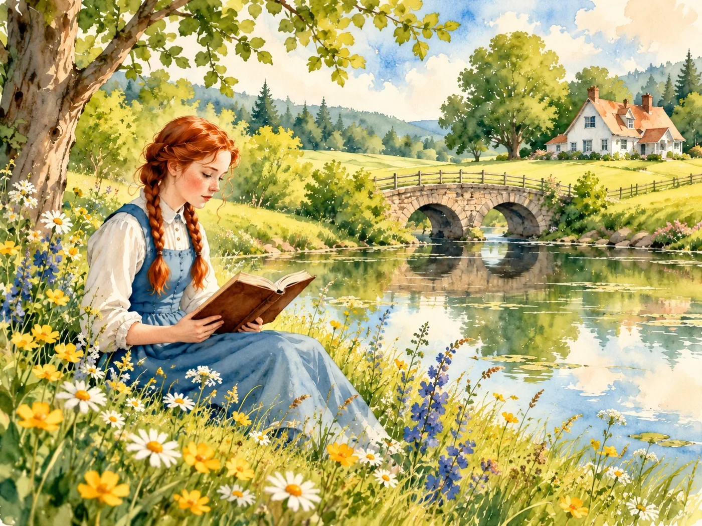 Coordinating artistic interpretation for Anne of Green Gables Junk Journal Folio Kit (Digital Papers)