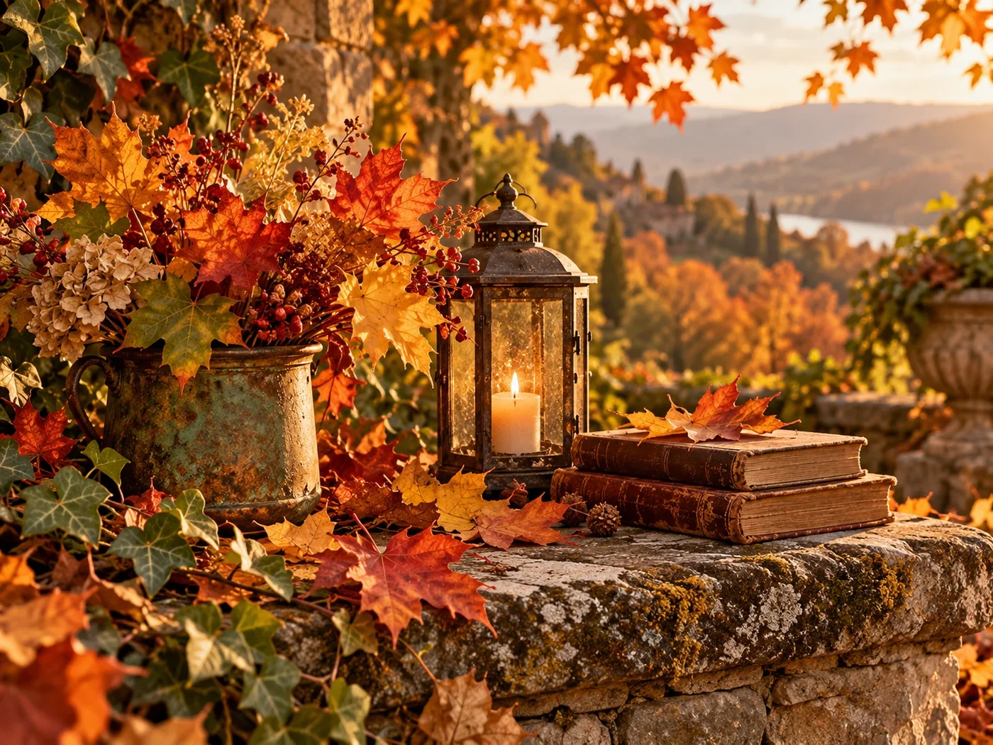Illustrative inspiration scene for Fall Leaves