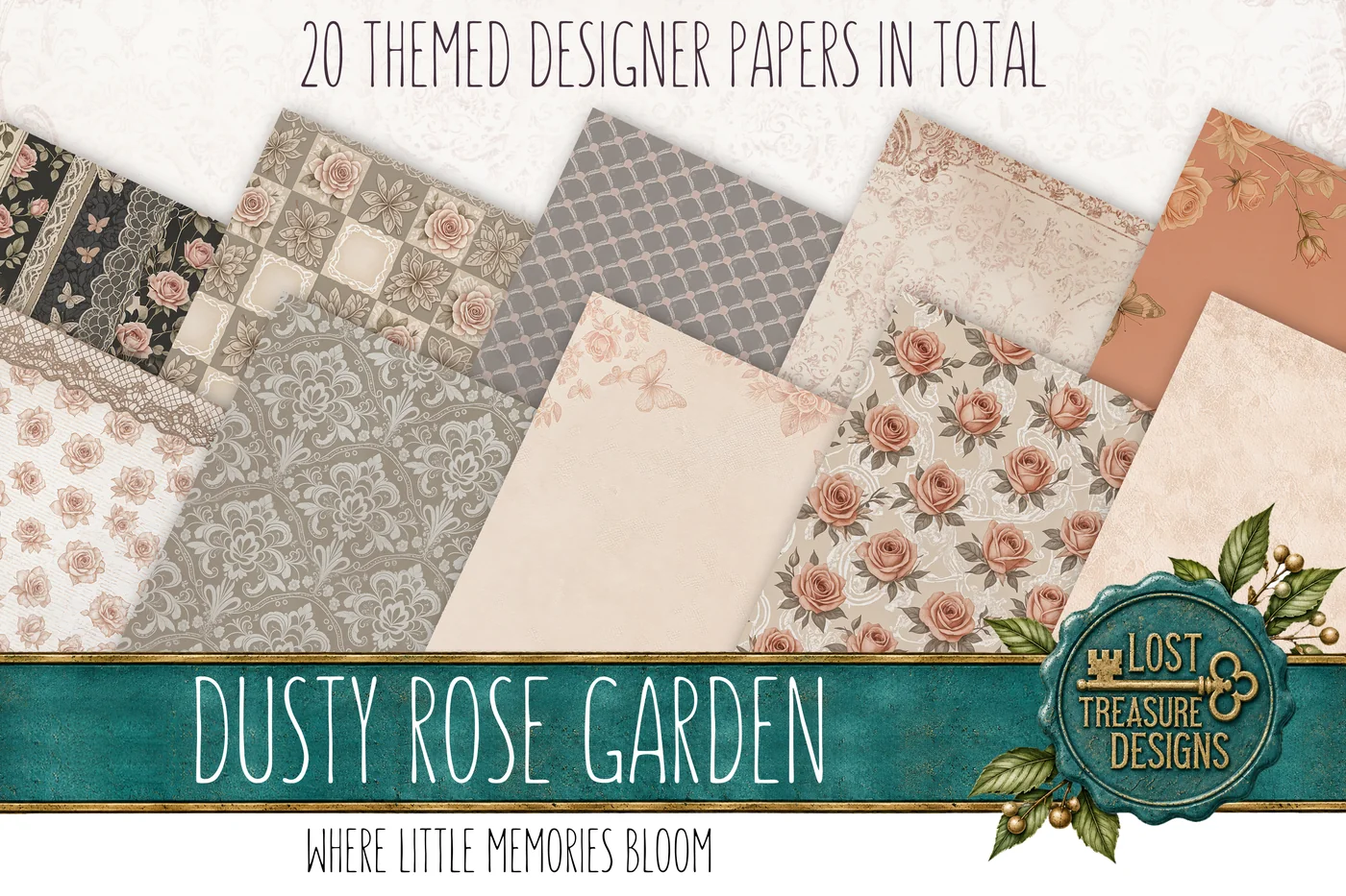 Dusty Rose Garden — Designer Paper Preview 2