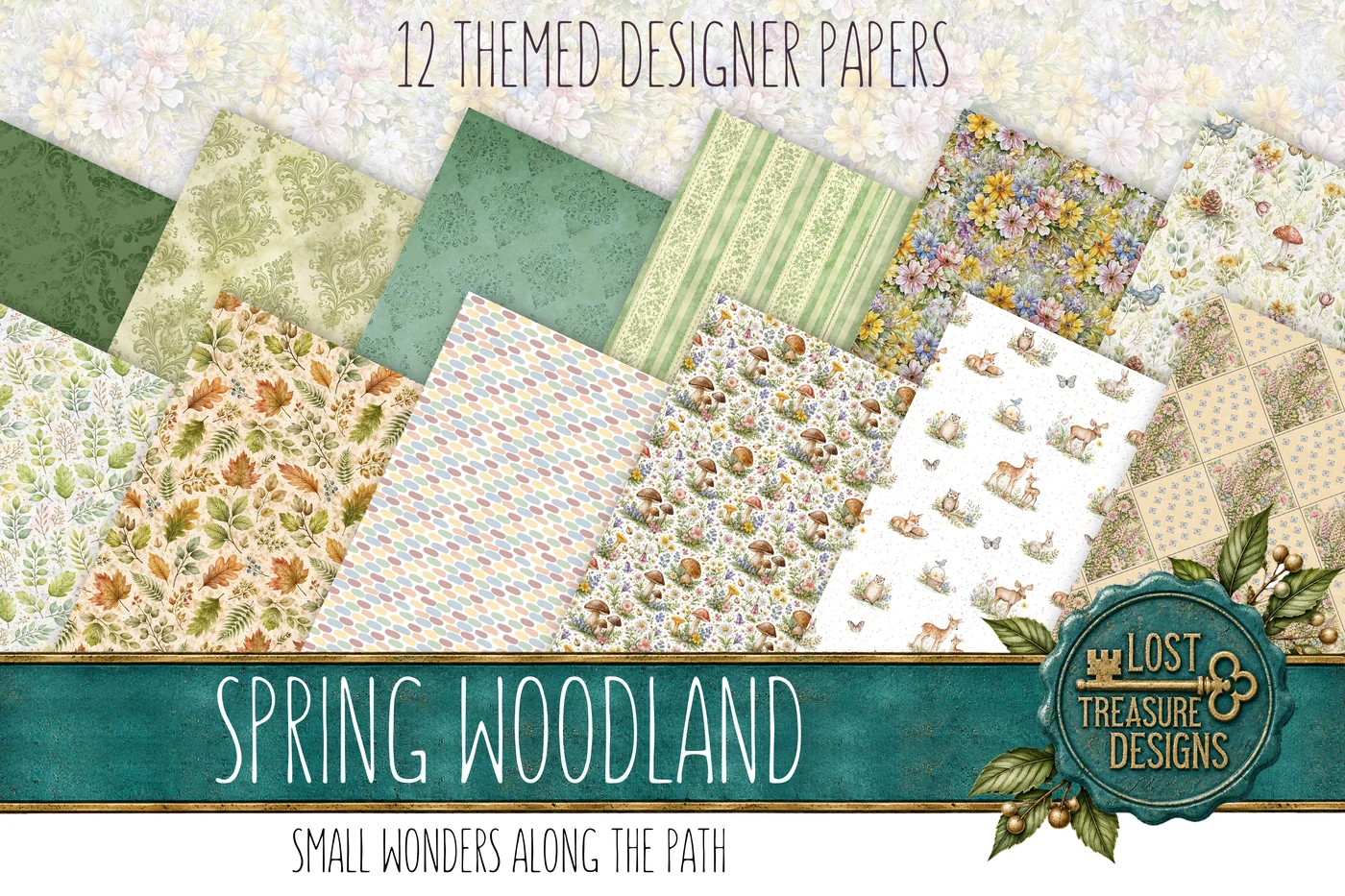 Spring Woodland — Designer Paper Preview
