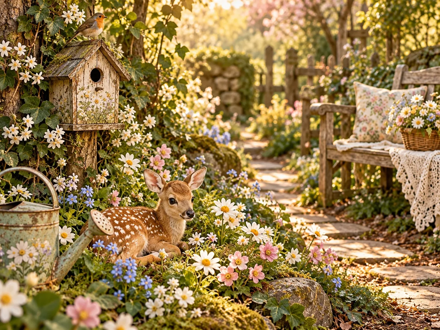 Illustrative inspiration scene for Spring Woodland