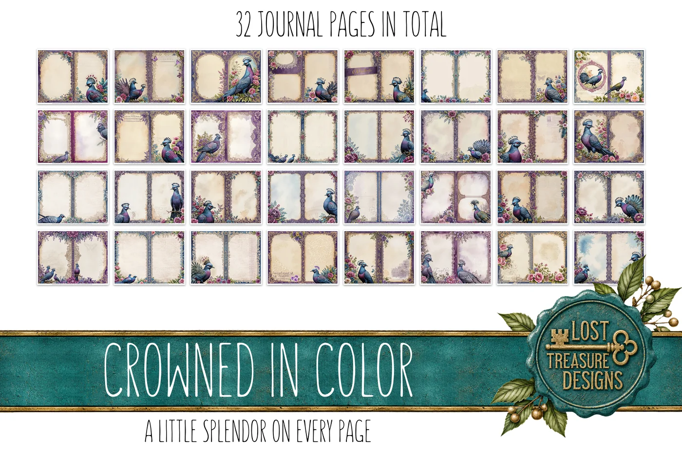Crowned in Color — Journal Layout Preview