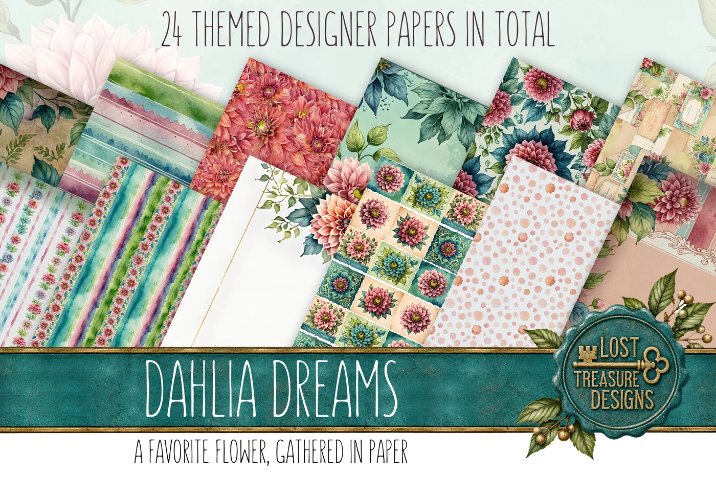 Dahlia Dreams — Designer Paper Preview 2