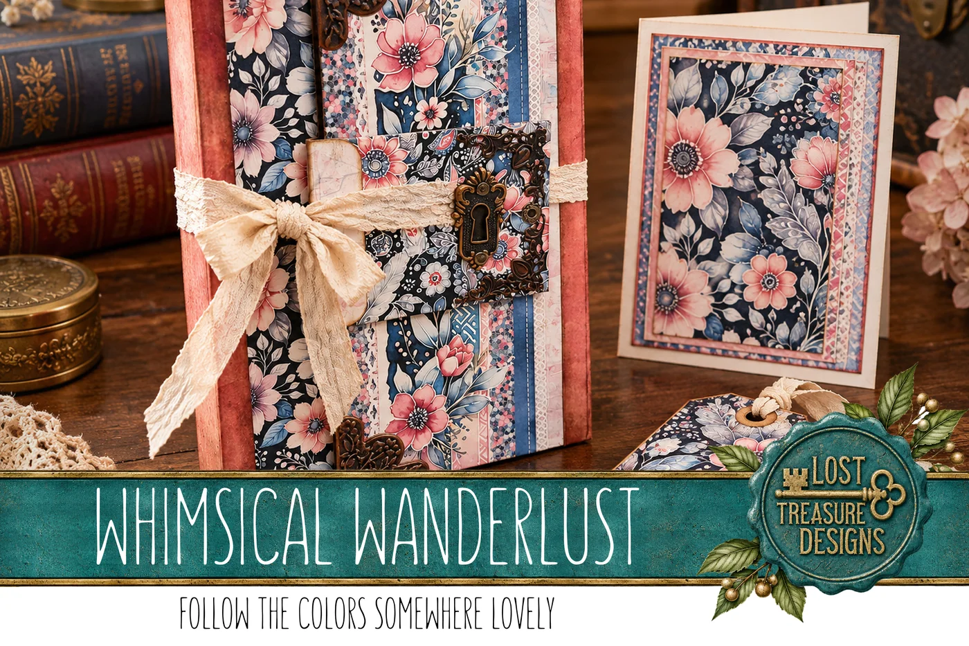 Vintage Whimsical Junk Journal Kit: Floral Ephemera (Digital) — Collection Cover